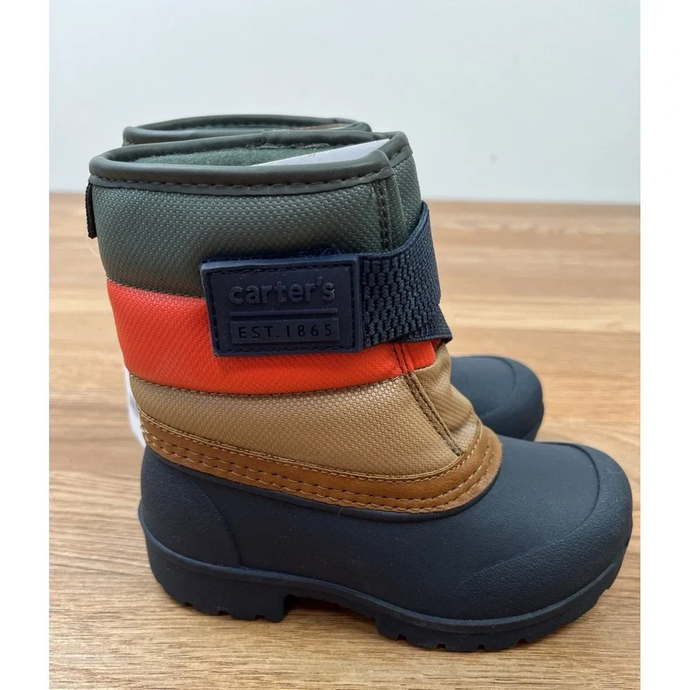 Carter's Lex Winter Snow Boots Toddler Boys Size 8 Water‎ Resistant NEW